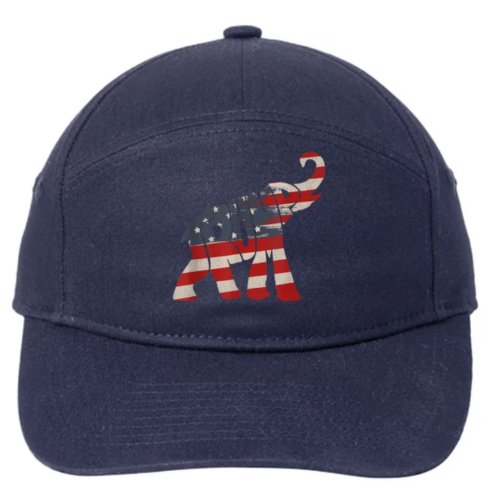 President Trump 2024 Republican Elephant Trump Supporter 7-Panel Snapback Hat