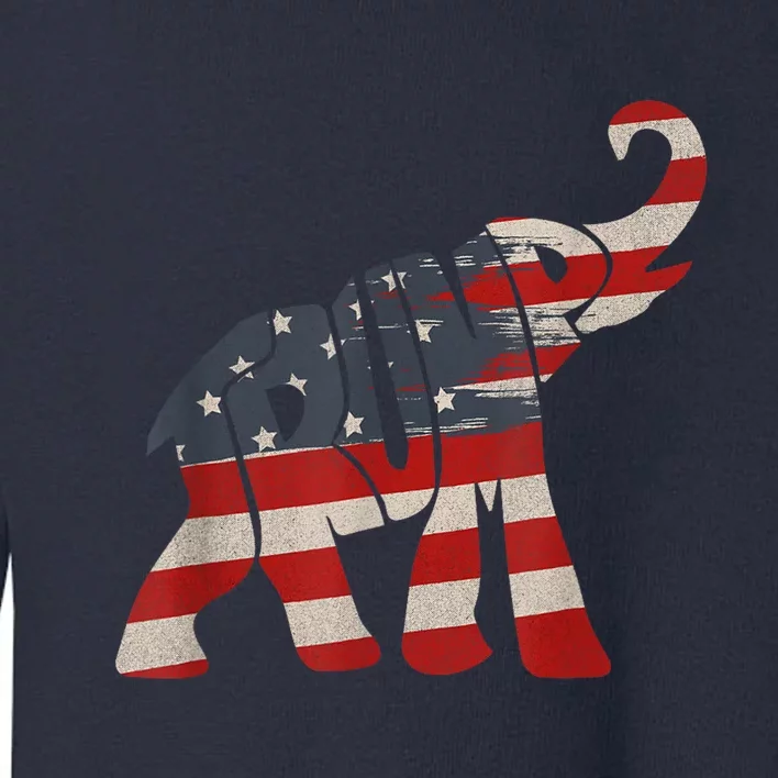 President Trump 2024 Republican Elephant Trump Supporter Toddler Sweatshirt