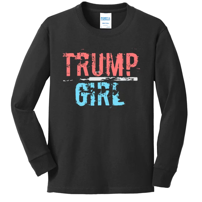 Pro Trump 2024 Election Women For Trump Kids Long Sleeve Shirt