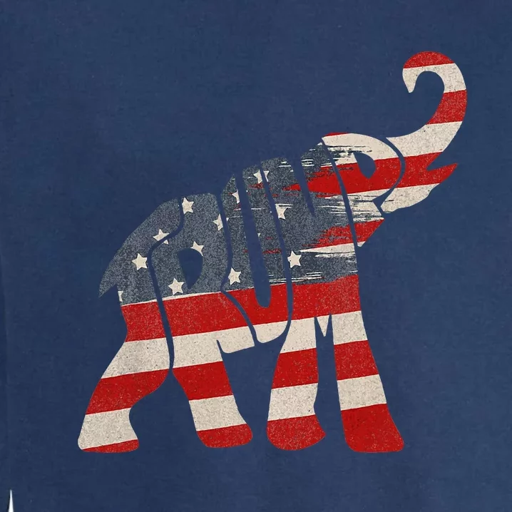 President Trump 2024 Republican Elephant Trump Supporter Garment-Dyed Sweatshirt