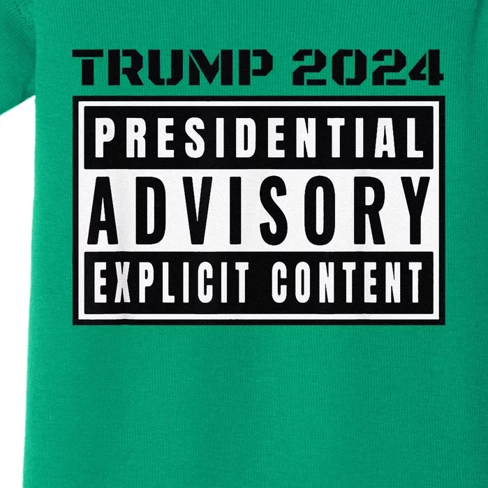 President Trump 2024 Maga Presidential Advisory Sticker Baby Bodysuit