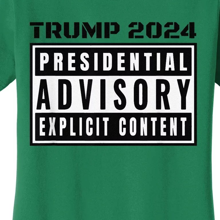 President Trump 2024 Maga Presidential Advisory Sticker Women's T-Shirt