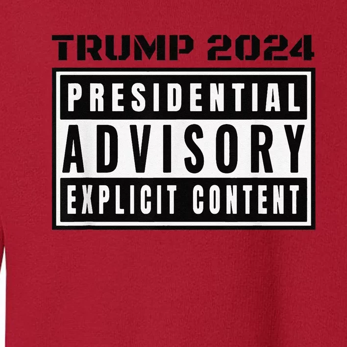 President Trump 2024 Maga Presidential Advisory Sticker Toddler Sweatshirt