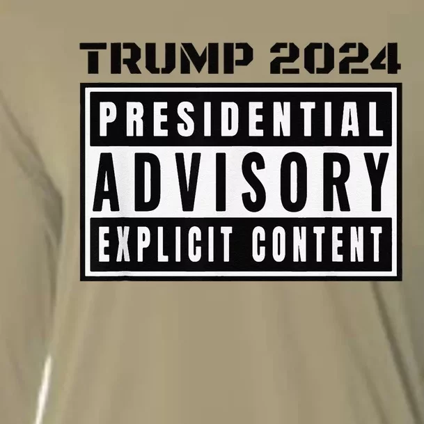 President Trump 2024 Maga Presidential Advisory Sticker Cooling Performance Long Sleeve Crew