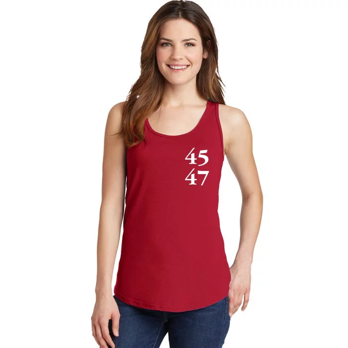 President Trump 45 47 Trump 2024 Election Ladies Essential Tank