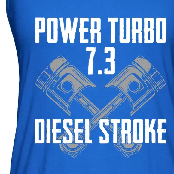 Power Turbo 7 3 Diesel Stroke Cute Gift Ladies Essential Flowy Tank