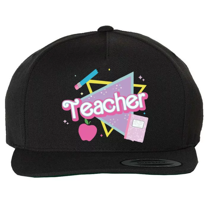 Pink Teacher 90s Wool Snapback Cap