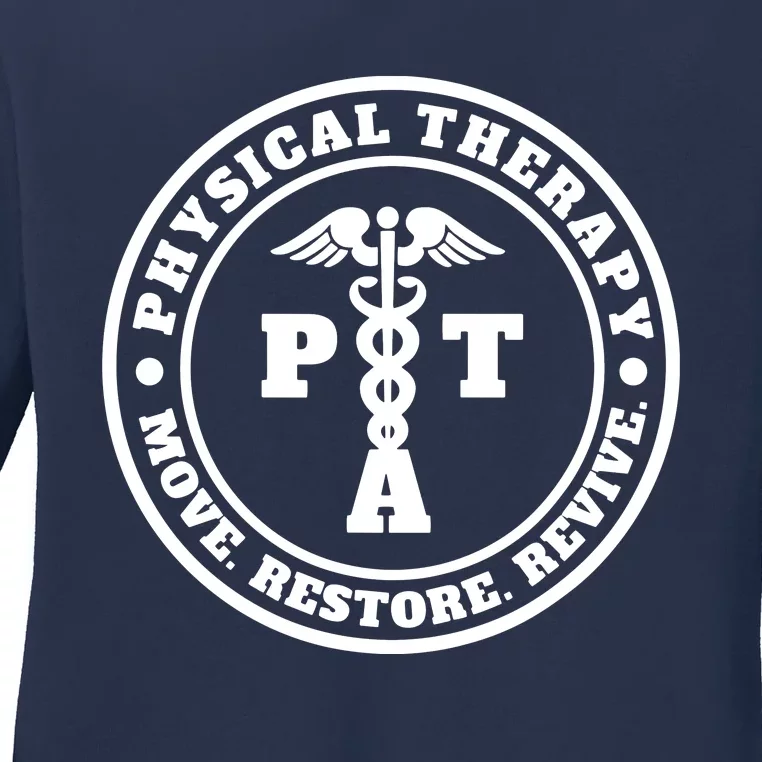 PTA Therapist Assistant Physical Therapy Ladies Long Sleeve Shirt