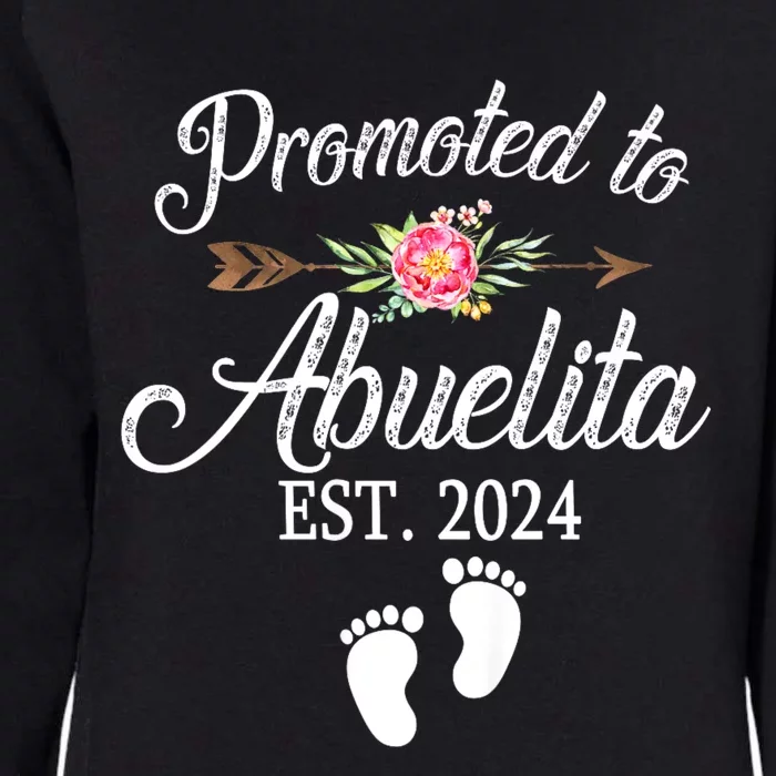 Promoted To Abuelita Grandma Est 2024 Pregnancy Announcement Womens California Wash Sweatshirt