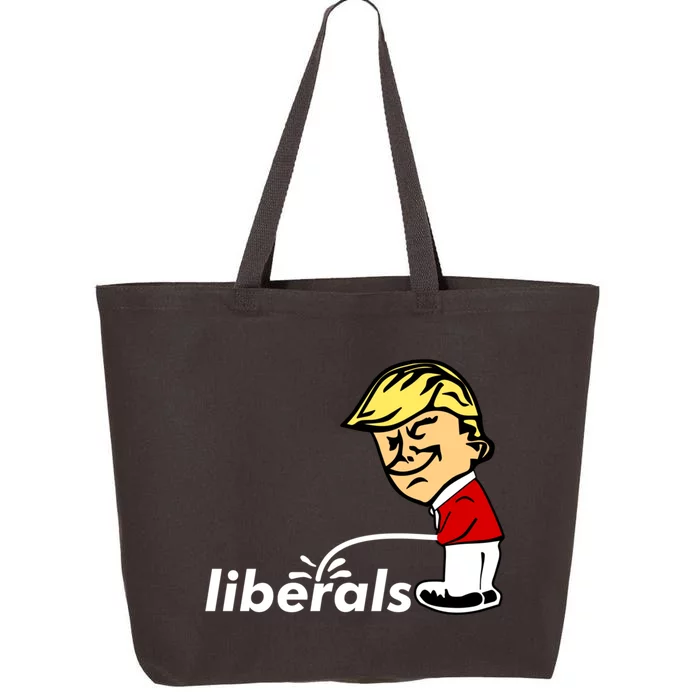 Pro Trump Anti Liberal Donald Trump Pissing On Liberals Gift Cute Gift 25L Jumbo Tote