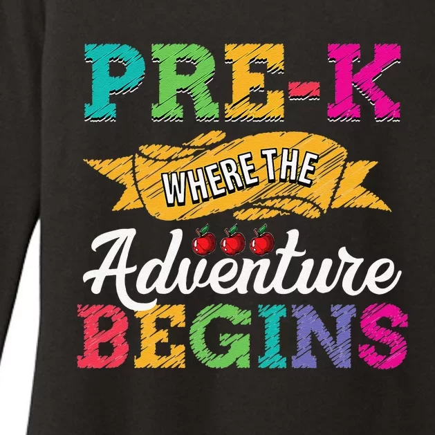 PreK Teacher Adventure Begins First Day Preschool Teachers Gift Womens CVC Long Sleeve Shirt