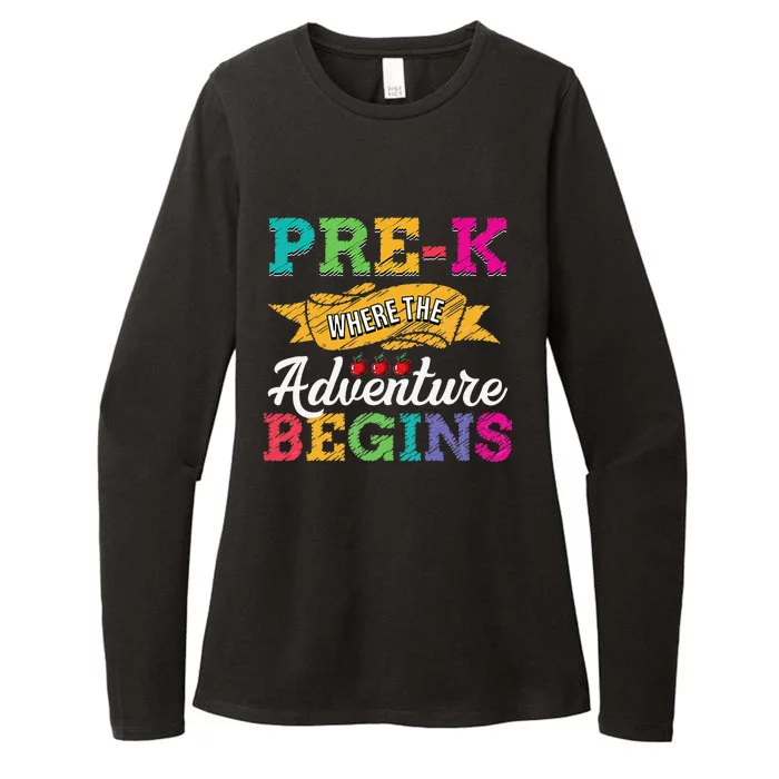 PreK Teacher Adventure Begins First Day Preschool Teachers Gift Womens CVC Long Sleeve Shirt