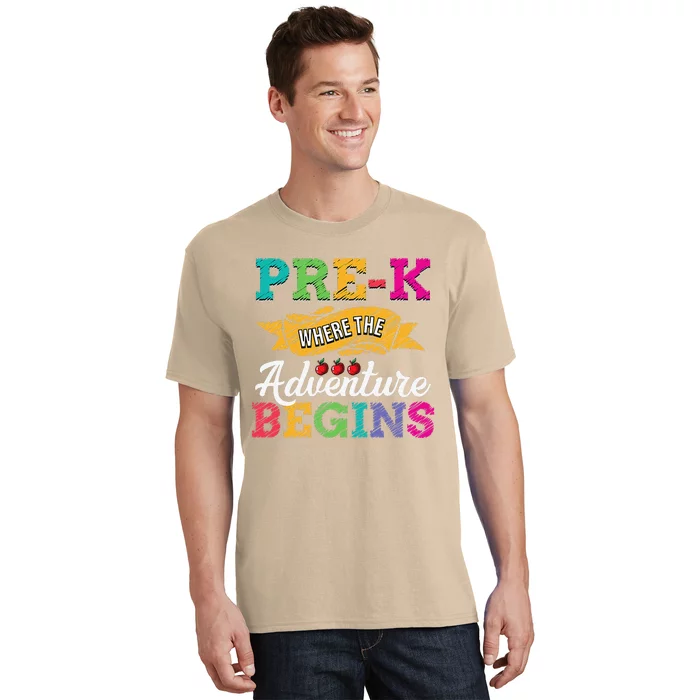 PreK Teacher Adventure Begins First Day Preschool Teachers Gift T-Shirt