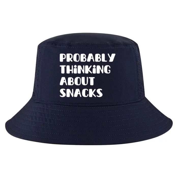 Probably Thinking About Snacks Funny Cool Comfort Performance Bucket Hat