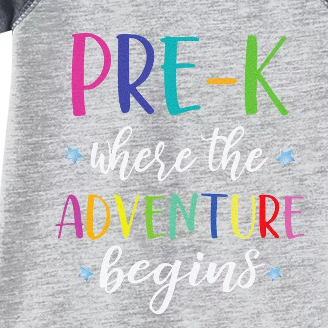 PreK Teacher Adventure Begins First Day Preschool Teachers Infant Baby Jersey Bodysuit