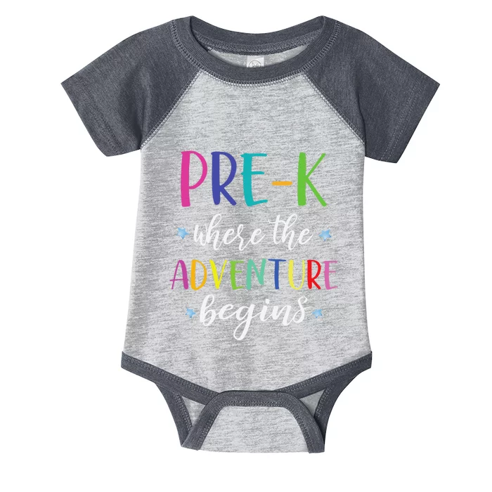 PreK Teacher Adventure Begins First Day Preschool Teachers Infant Baby Jersey Bodysuit