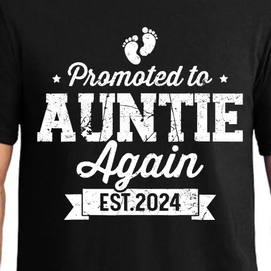 Promoted To Auntie 2024 Again Soon To Be Auntie Pregnancy Pajama Set