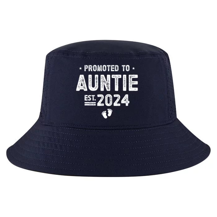 Promoted To Auntie 2024 Soon To Be Auntie Cool Comfort Performance Bucket Hat