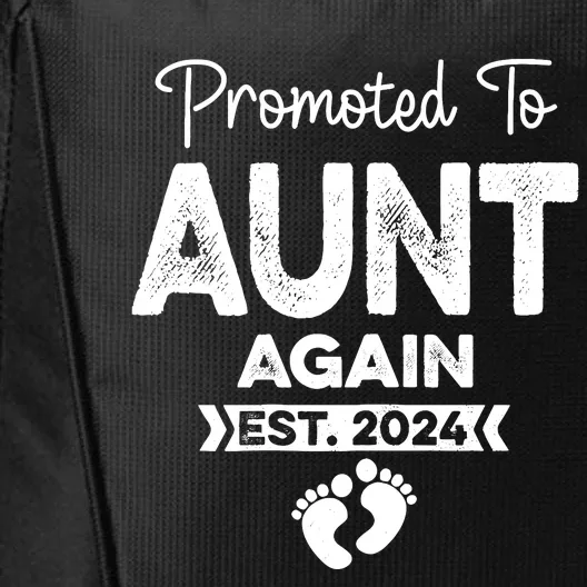 Promoted To Aunt Again Est 2024 Pregnancy Announcement City Backpack