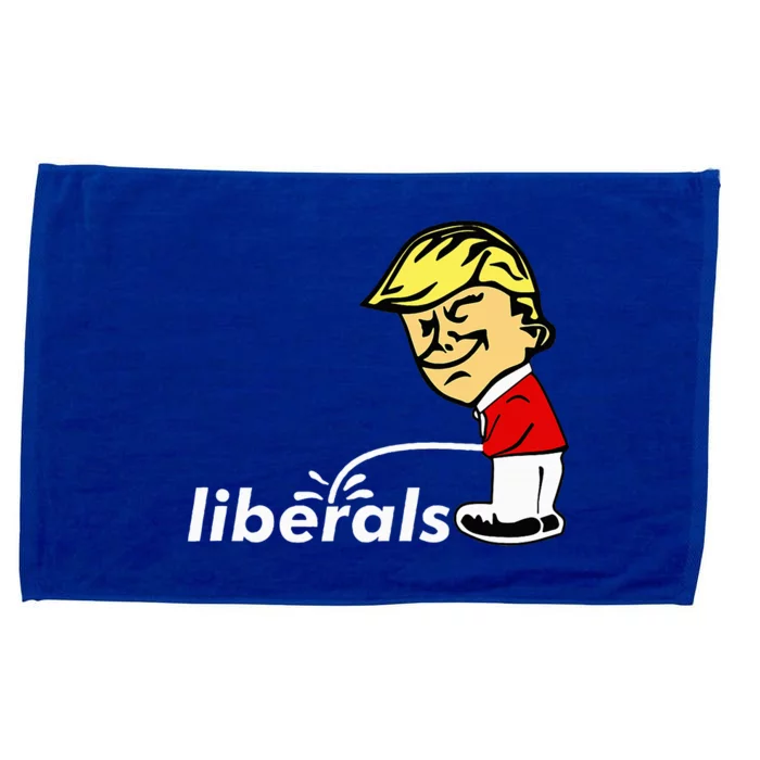 Pro Trump Anti Liberal Donald Trump Pissing On Liberals Gift Microfiber Hand Towel