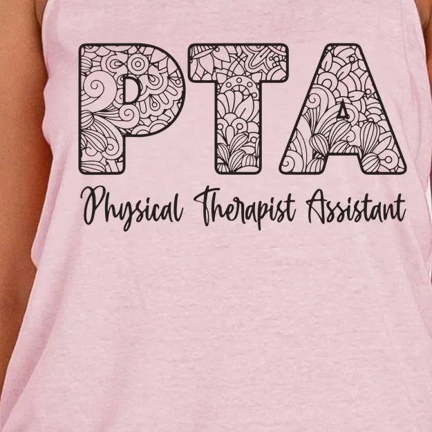 Physical Therapist Assistant PTA Gifts Physical Therapy PT Women's Knotted Racerback Tank