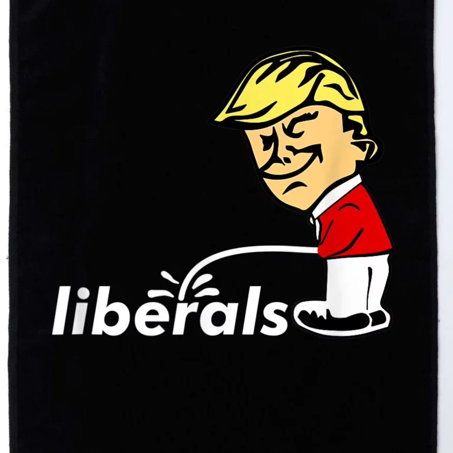 Pro Trump Anti Liberal Donald Trump Pissing On Liberals Platinum Collection Golf Towel