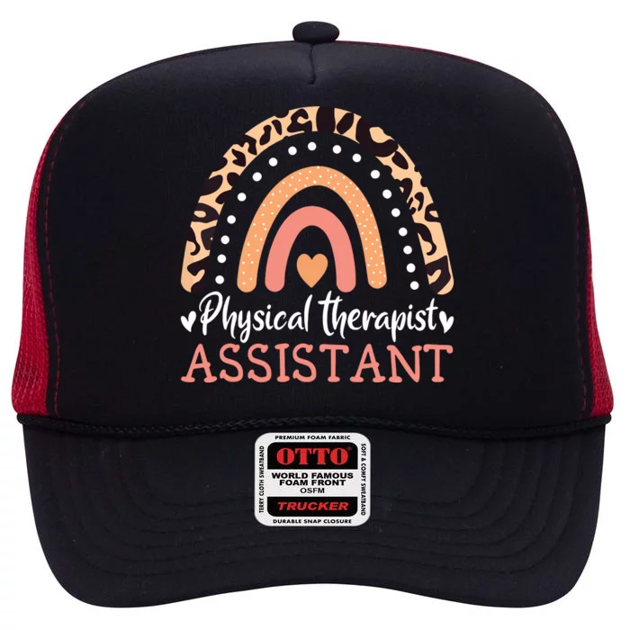 Physical Therapist Assistant Rainbow PTA Physical Therapy High Crown Mesh Trucker Hat