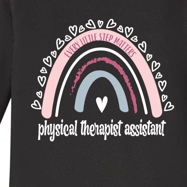 Physical Therapist Assistant Rainbow PTA Physical Therapy Baby Long Sleeve Bodysuit