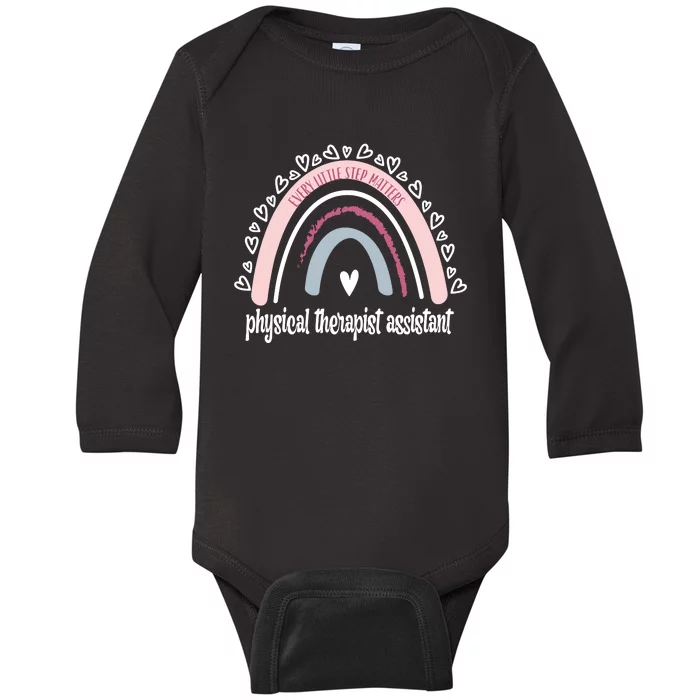 Physical Therapist Assistant Rainbow PTA Physical Therapy Baby Long Sleeve Bodysuit