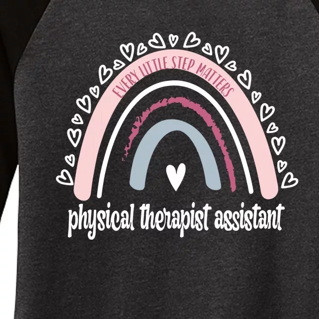 Physical Therapist Assistant Rainbow PTA Physical Therapy Women's Tri-Blend 3/4-Sleeve Raglan Shirt