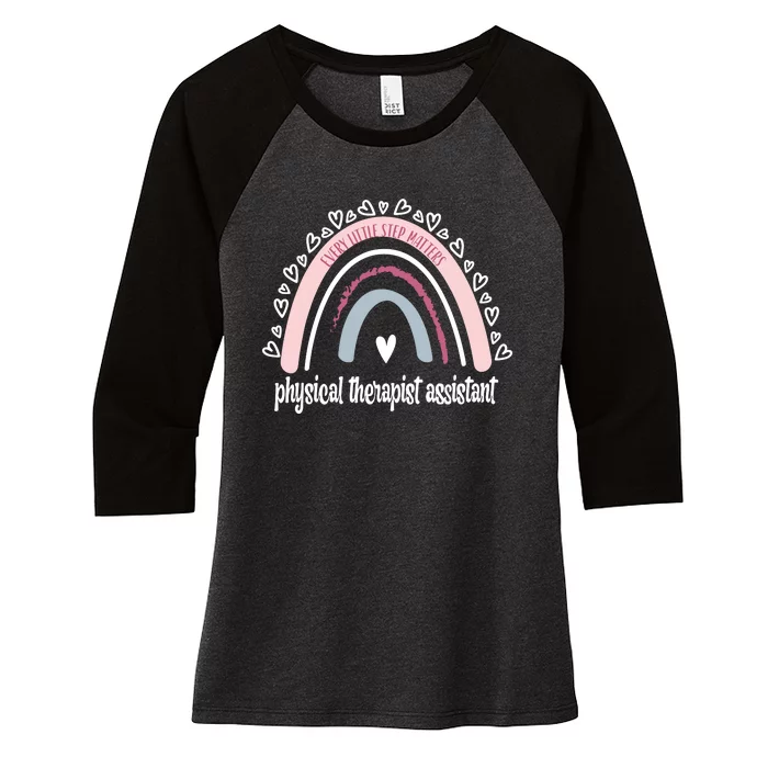 Physical Therapist Assistant Rainbow PTA Physical Therapy Women's Tri-Blend 3/4-Sleeve Raglan Shirt