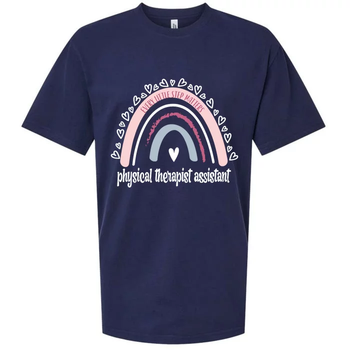 Physical Therapist Assistant Rainbow PTA Physical Therapy Sueded Cloud Jersey T-Shirt