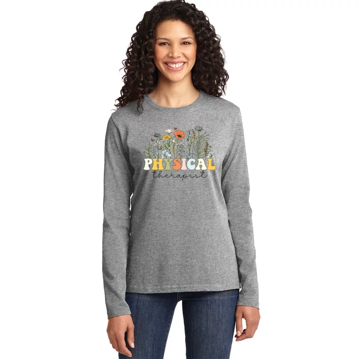 Physical Therapist Assistant Therapy PT Month Ladies Long Sleeve Shirt