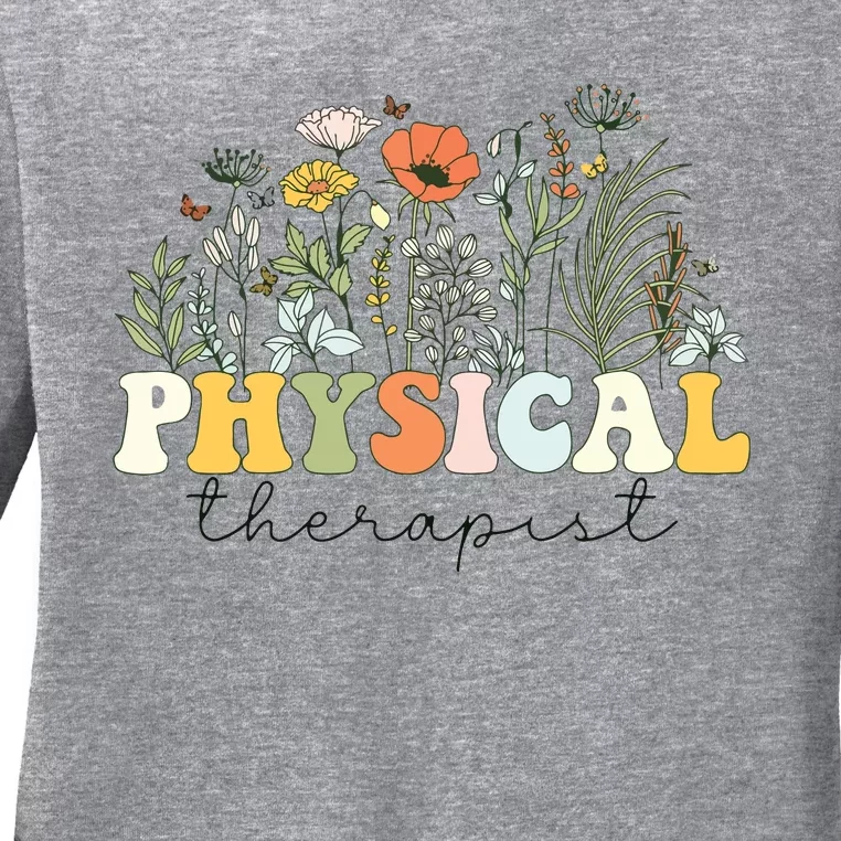 Physical Therapist Assistant Therapy PT Month Ladies Long Sleeve Shirt