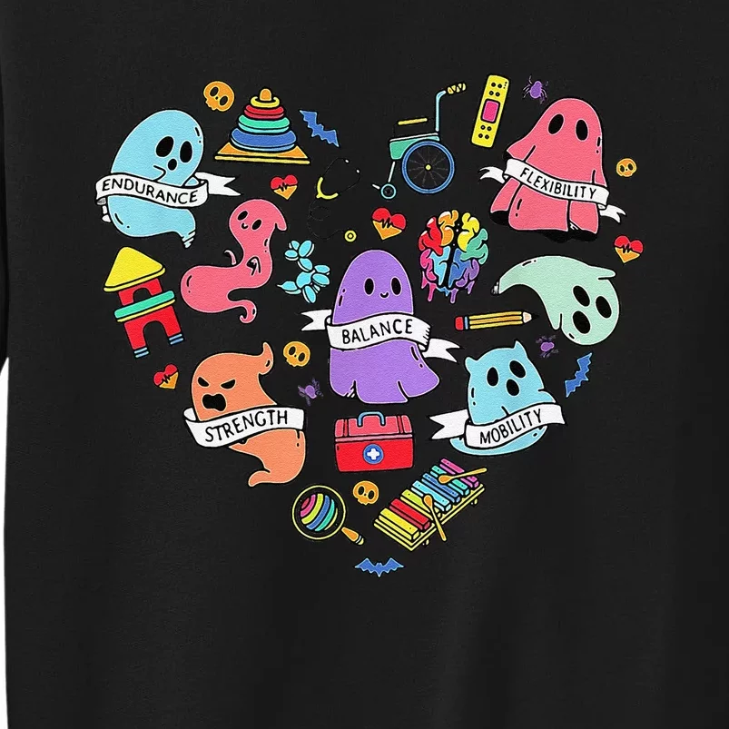 Physical Therapist Assistant Halloween Pta Cute Ghost Retro Sweatshirt