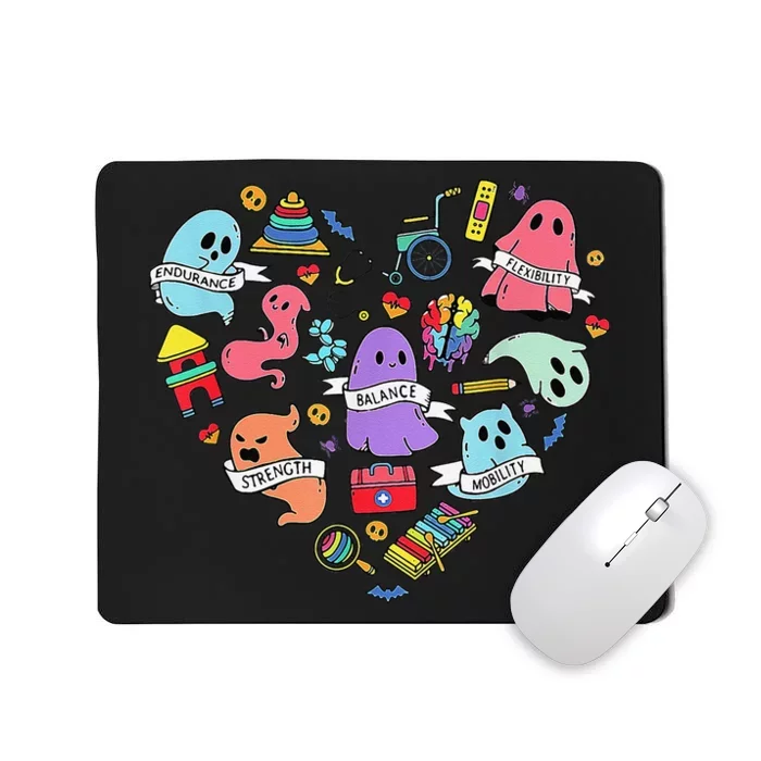 Physical Therapist Assistant Halloween Pta Cute Ghost Retro Mousepad