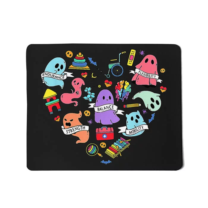 Physical Therapist Assistant Halloween Pta Cute Ghost Retro Mousepad