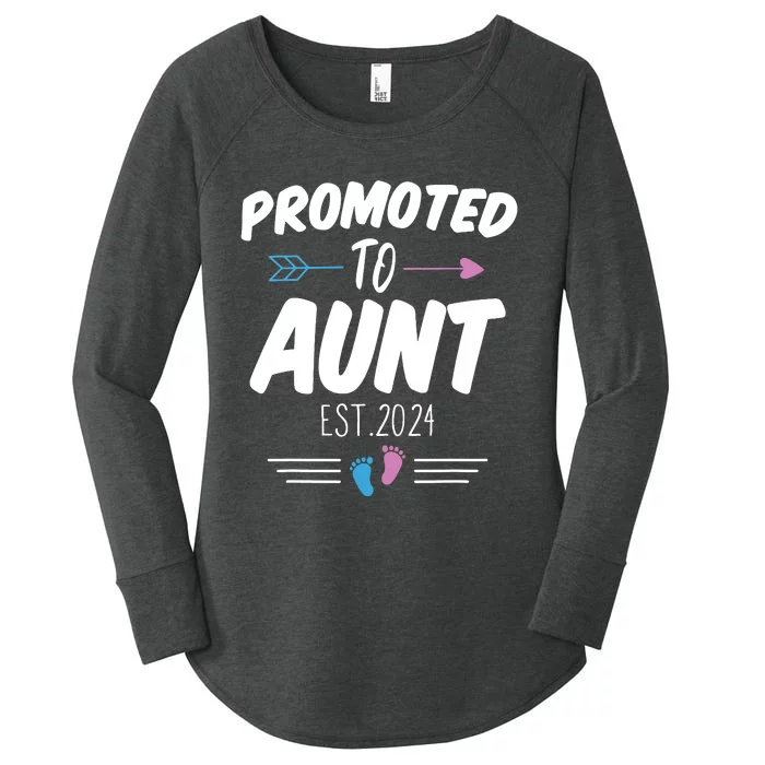 Promoted To Aunt Est 2024 Soon To Be Aunt Women's Perfect Tri Tunic Long Sleeve Shirt