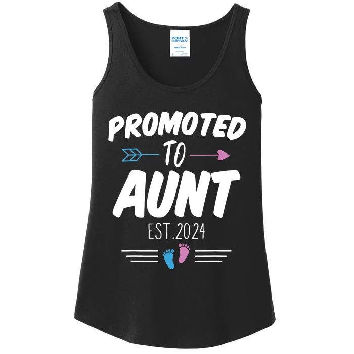 Promoted To Aunt Est 2024 Soon To Be Aunt Ladies Essential Tank