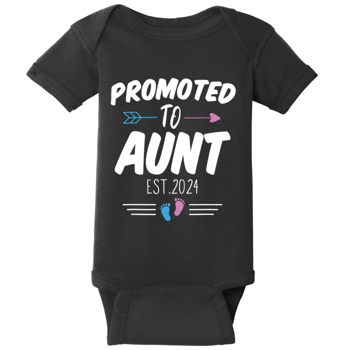 Promoted To Aunt Est 2024 Soon To Be Aunt Baby Bodysuit