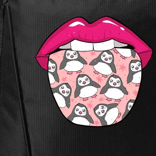 Penguin Tongue Artic Birds Great Gift Wildlife Penguin Cool Gift City Backpack