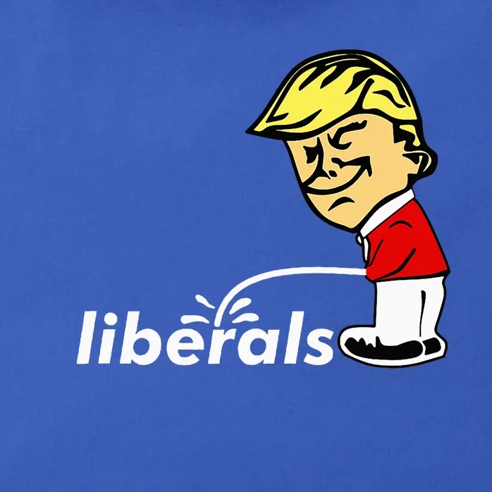 Pro Trump Anti Liberal Donald Trump Pissing On Liberals Zip Tote Bag