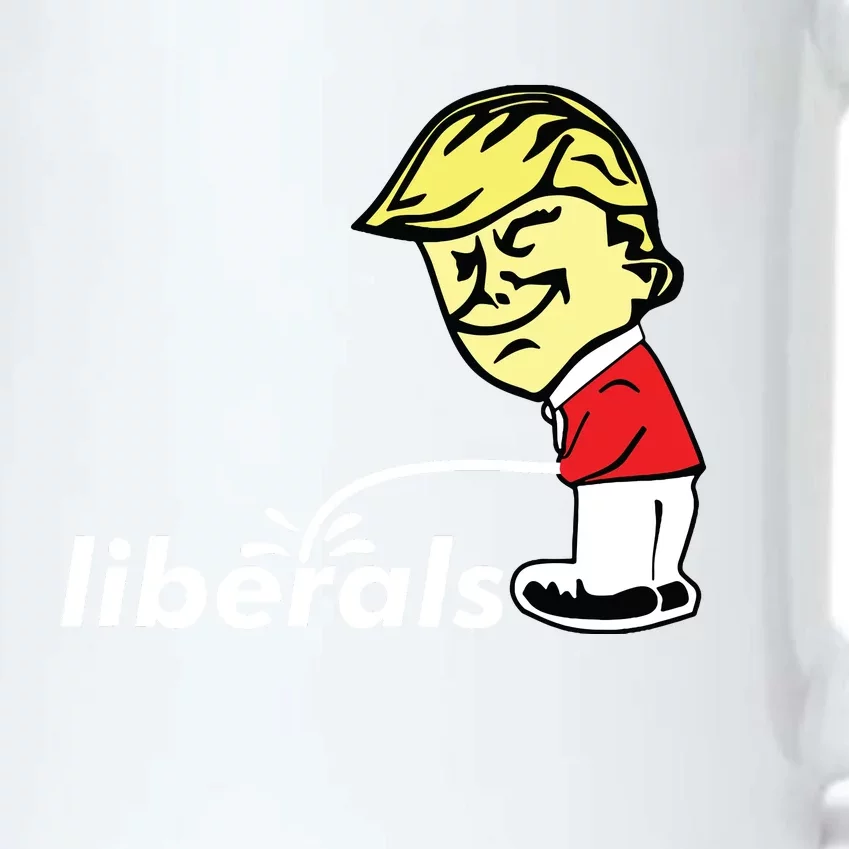 Pro Trump Anti Liberal Donald Trump Pissing On Liberals Gift Black Color Changing Mug