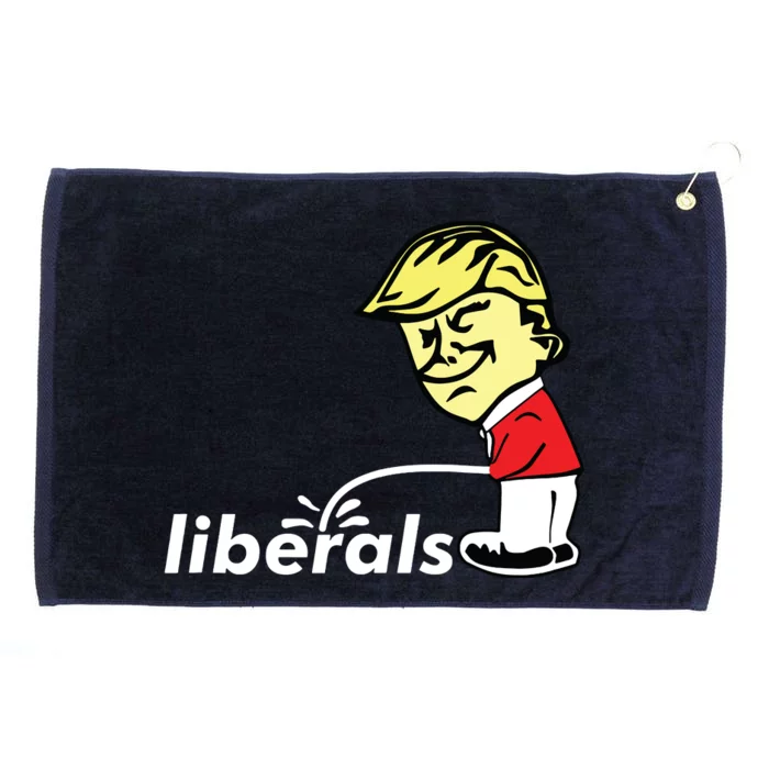 Pro Trump Anti Liberal Donald Trump Pissing On Liberals Gift Grommeted Golf Towel