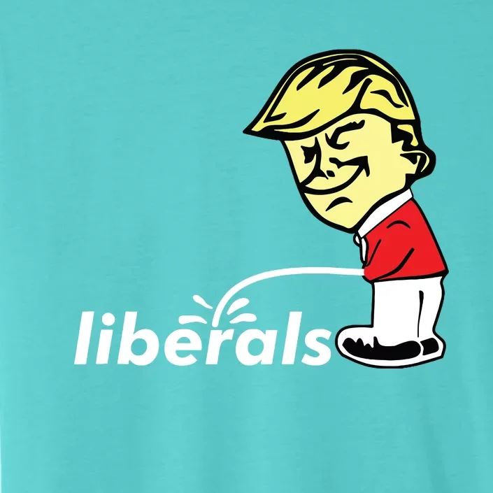 Pro Trump Anti Liberal Donald Trump Pissing On Liberals Gift ChromaSoft Performance T-Shirt