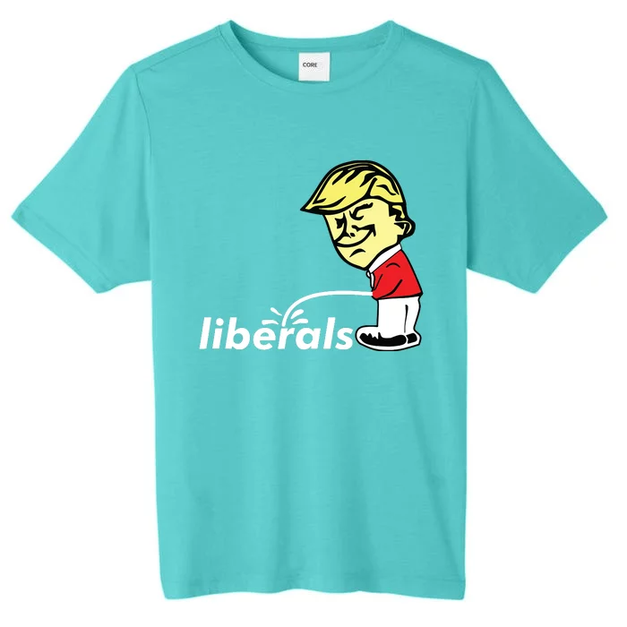 Pro Trump Anti Liberal Donald Trump Pissing On Liberals Gift ChromaSoft Performance T-Shirt