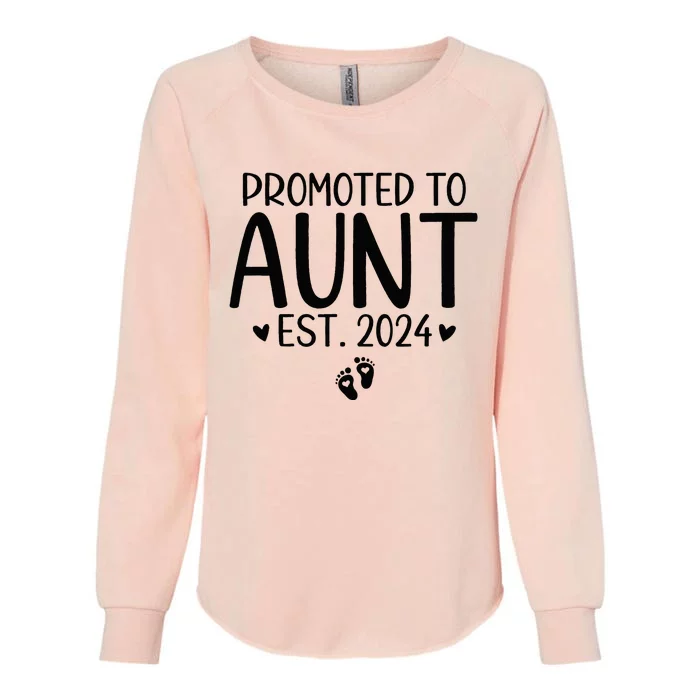 Promoted To Aunt 2024 First Time New Aunt Pregnancy Womens California Wash Sweatshirt