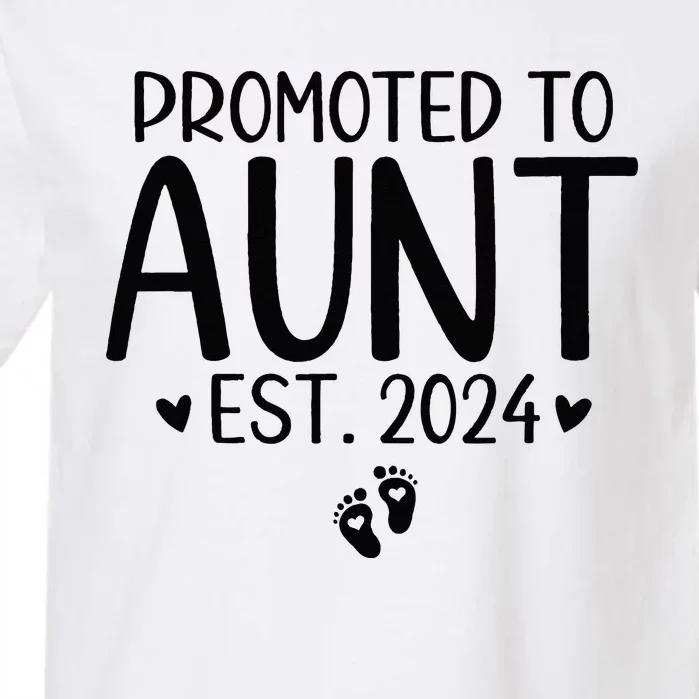 Promoted To Aunt 2024 First Time New Aunt Pregnancy Garment-Dyed Heavyweight T-Shirt