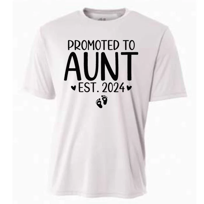 Promoted To Aunt 2024 First Time New Aunt Pregnancy Cooling Performance Crew T-Shirt