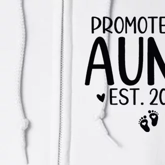 Promoted To Aunt 2024 First Time New Aunt Pregnancy Full Zip Hoodie